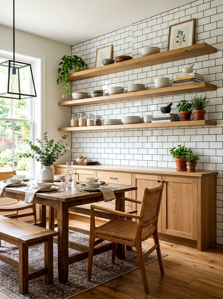 Subway tile backsplash - 30 Paris cafe dining room ideas