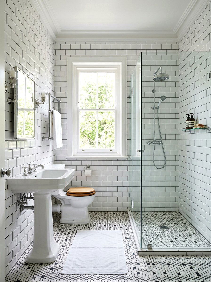 Subway tile bathroom - 30 retro bathroom ideas