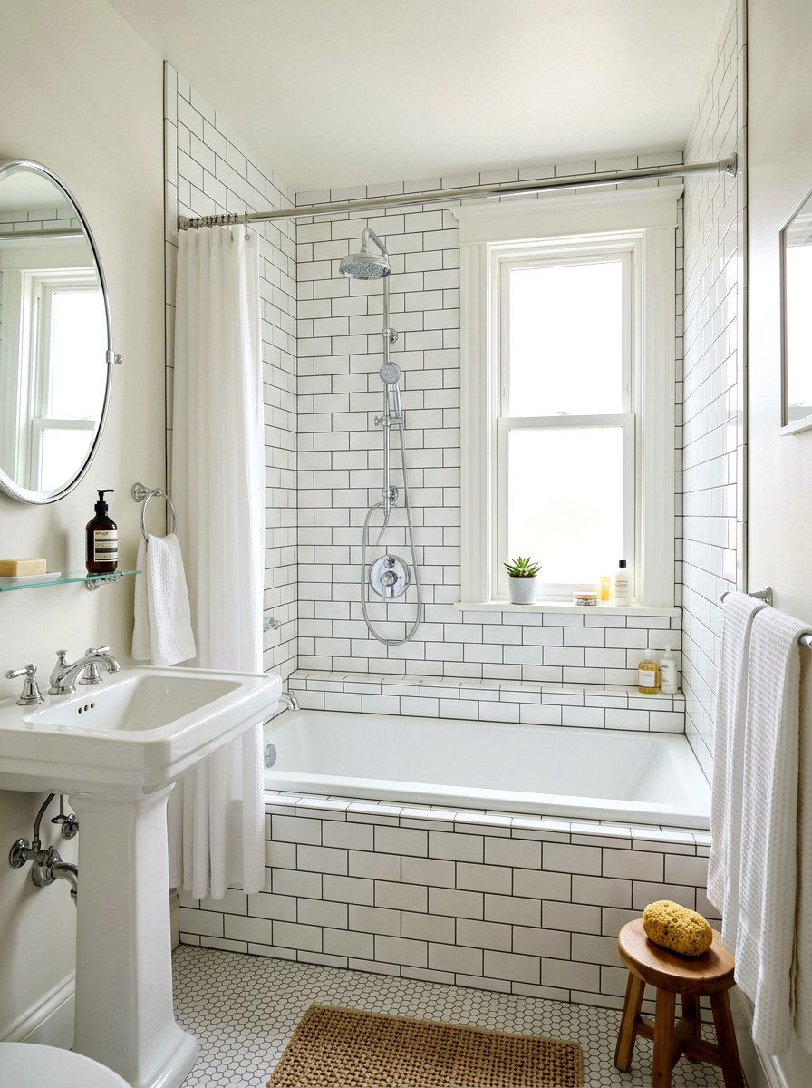 Subway tile tub shower - 30 tub shower combo ideas