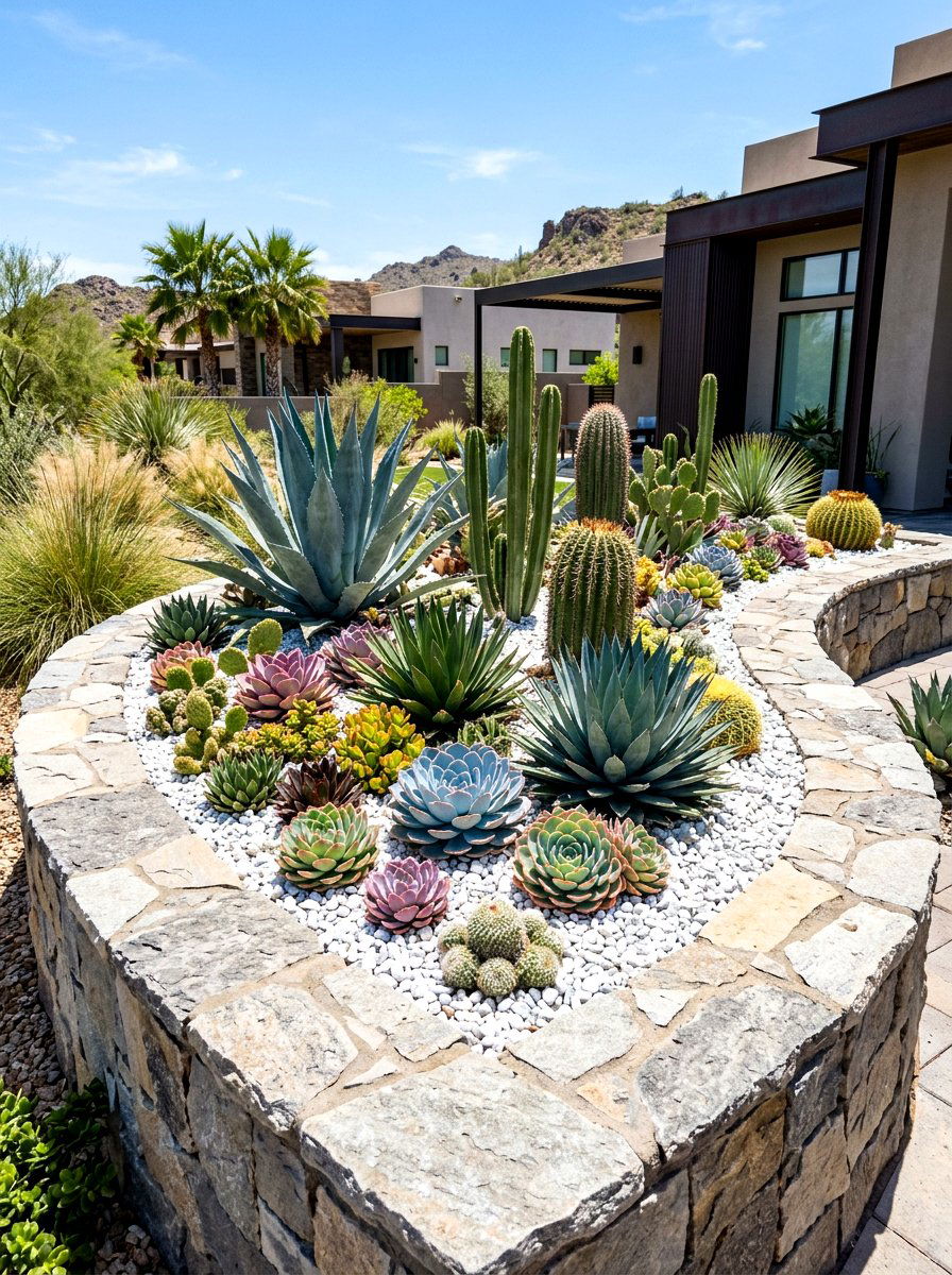 Succulent Garden - 30 sunny backyard ideas