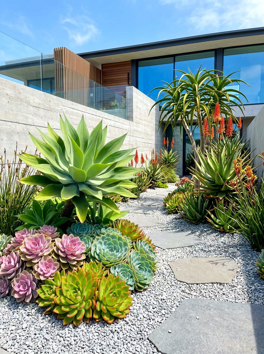 Succulent Garden - 30 low water backyard ideas