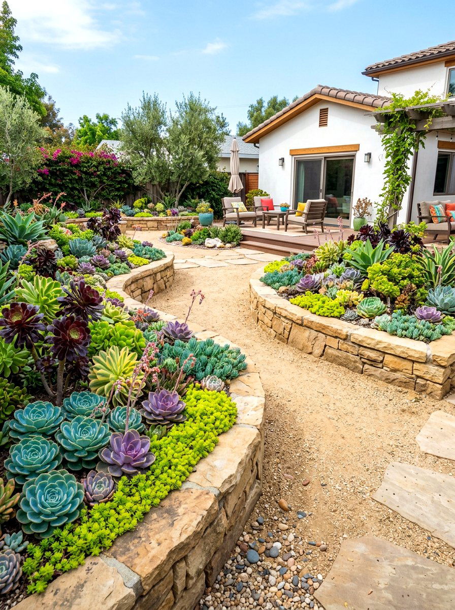 Succulent Garden - 30 desert landscaping ideas
