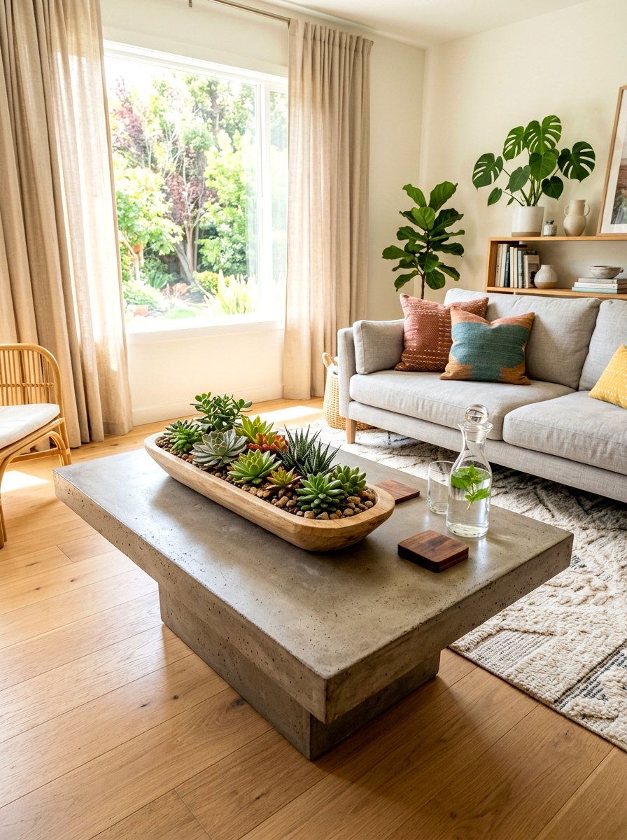 Succulent Garden Tray - 30 coffee table seasonal decor ideas