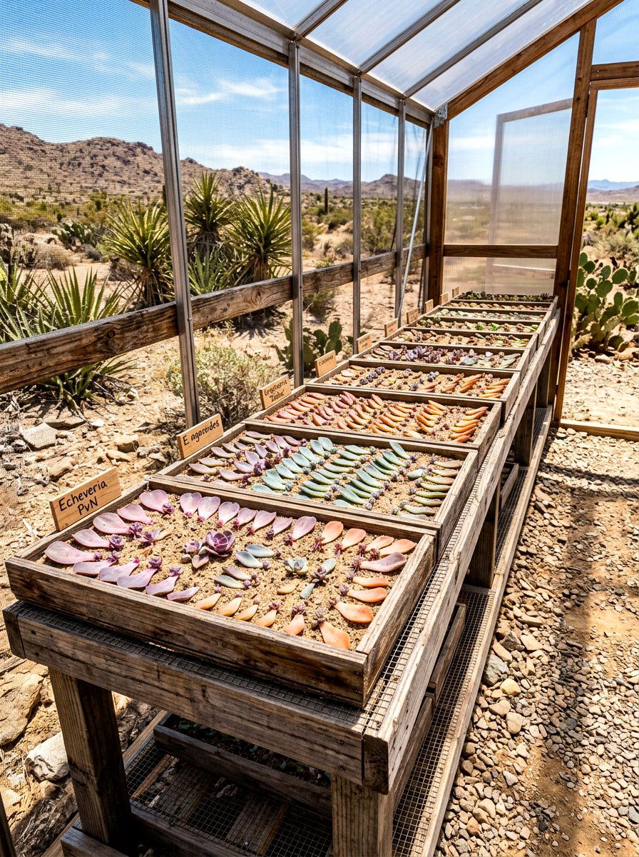 Succulent Propagation Bench - 30 greenhouse propagation bench ideas