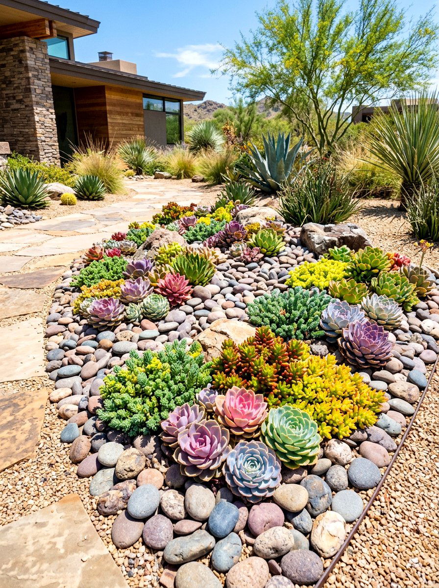 Succulent Rock Garden - 30 pocket garden ideas