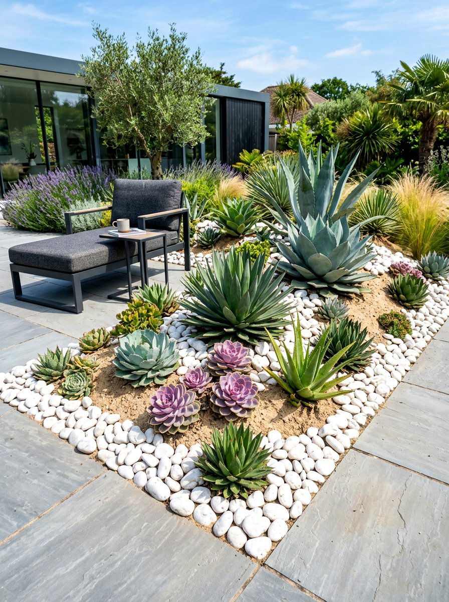 Succulent Rockery Garden - 30 budget garden ideas