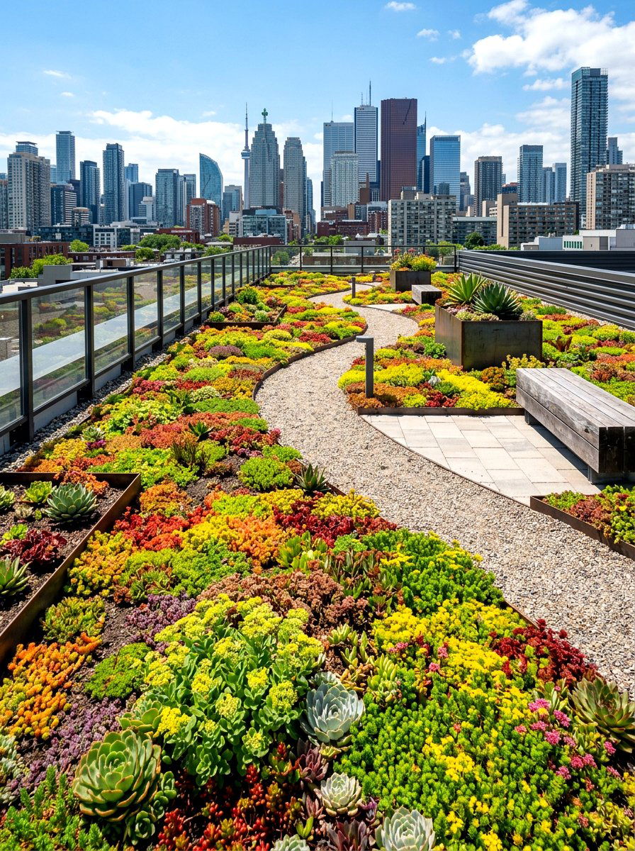 Succulent Rooftop Garden - 30 succulent garden ideas