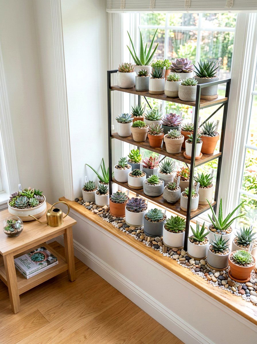 Succulent Room Decor - 30 indoor garden room ideas