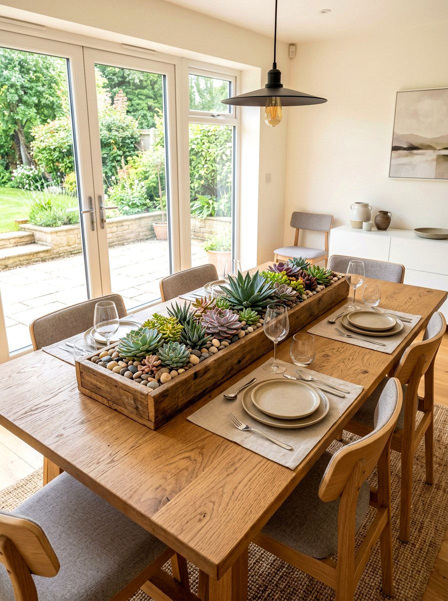 Succulent Table Centerpiece - 30 indoor garden ideas