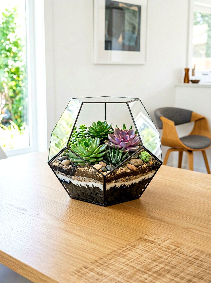 Succulent Terrarium Centerpiece - 30 indoor succulent garden ideas