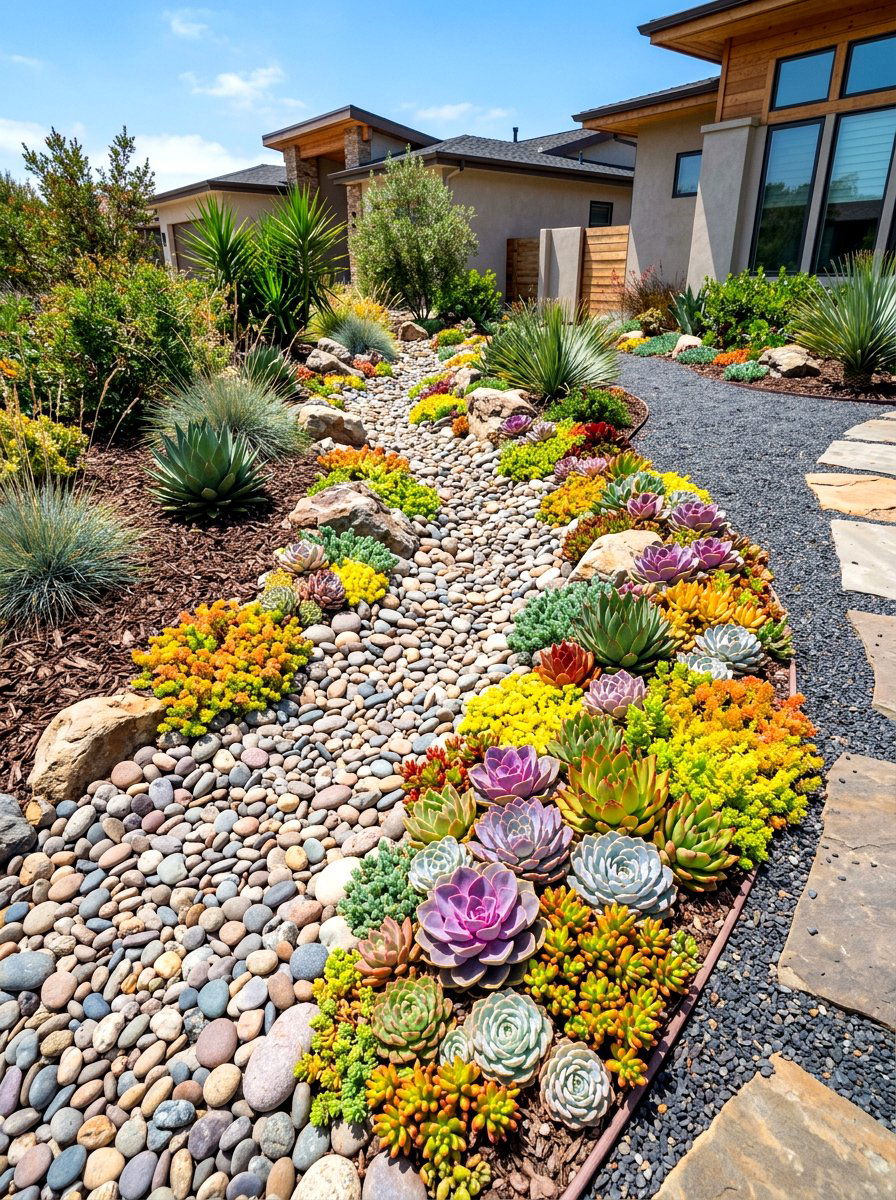 30 Dry Creek Bed Ideas to Control Drainage and Look Great