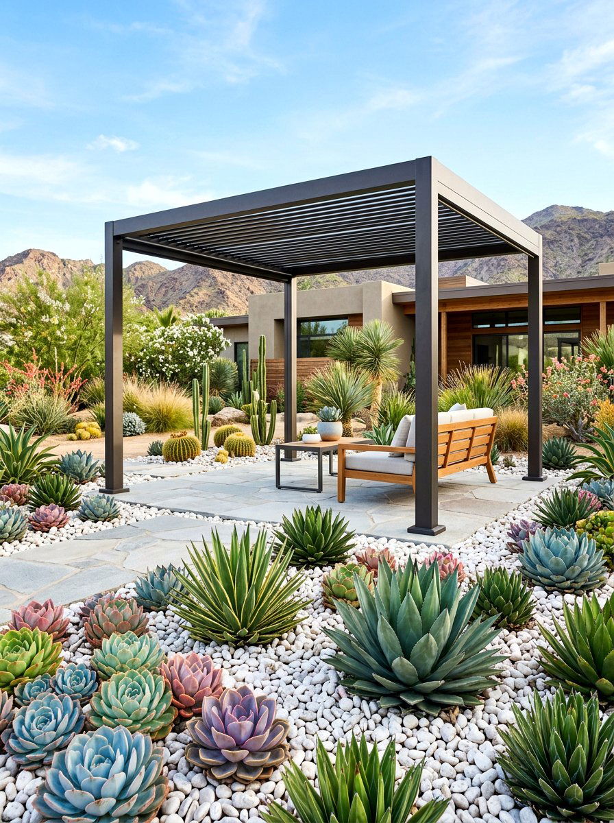 Succulent gazebo garden landscaping - 30 gazebo flower garden ideas
