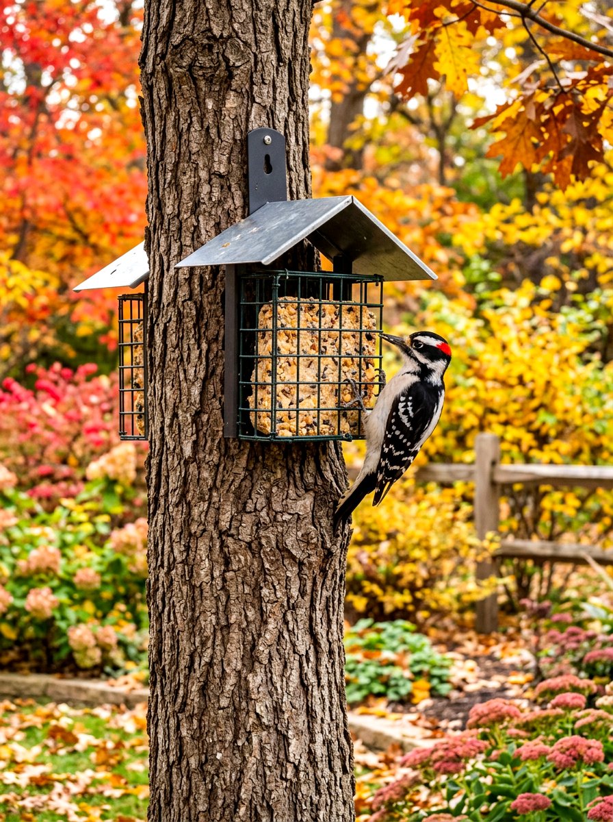 Suet Feeder Station - 30 bird friendly backyard ideas