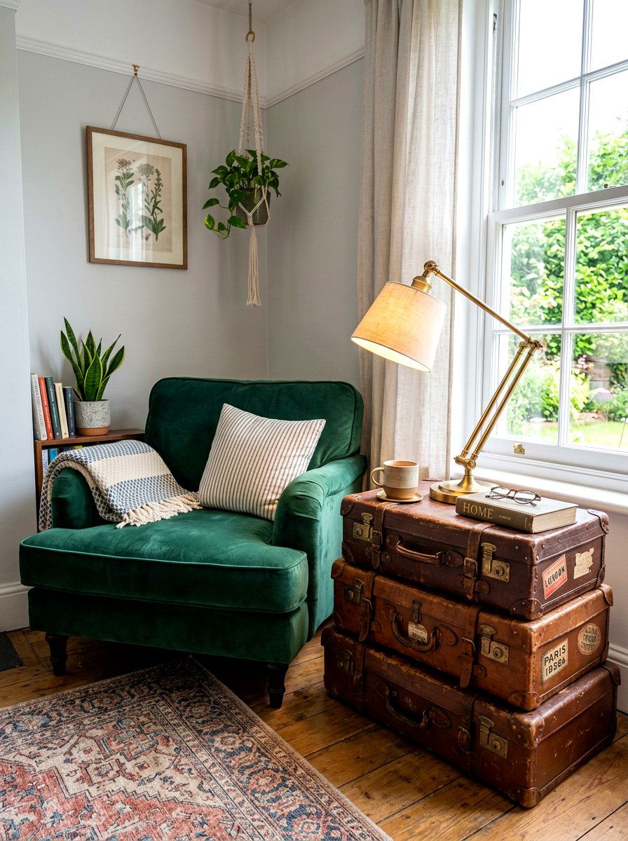 Suitcase Side Table - 30 vintage upcycled furniture ideas