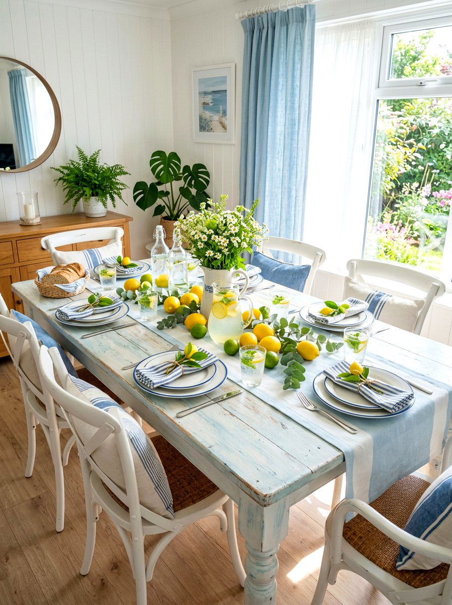 Summer Citrus Decor - 30 casual dinner table ideas
