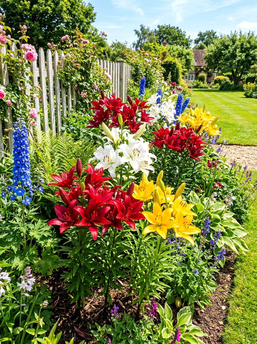 Summer Lily Bed - 30 bulb garden ideas