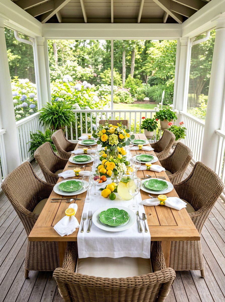 Summer Luncheon Setting - 30 lettuce plate dining ideas
