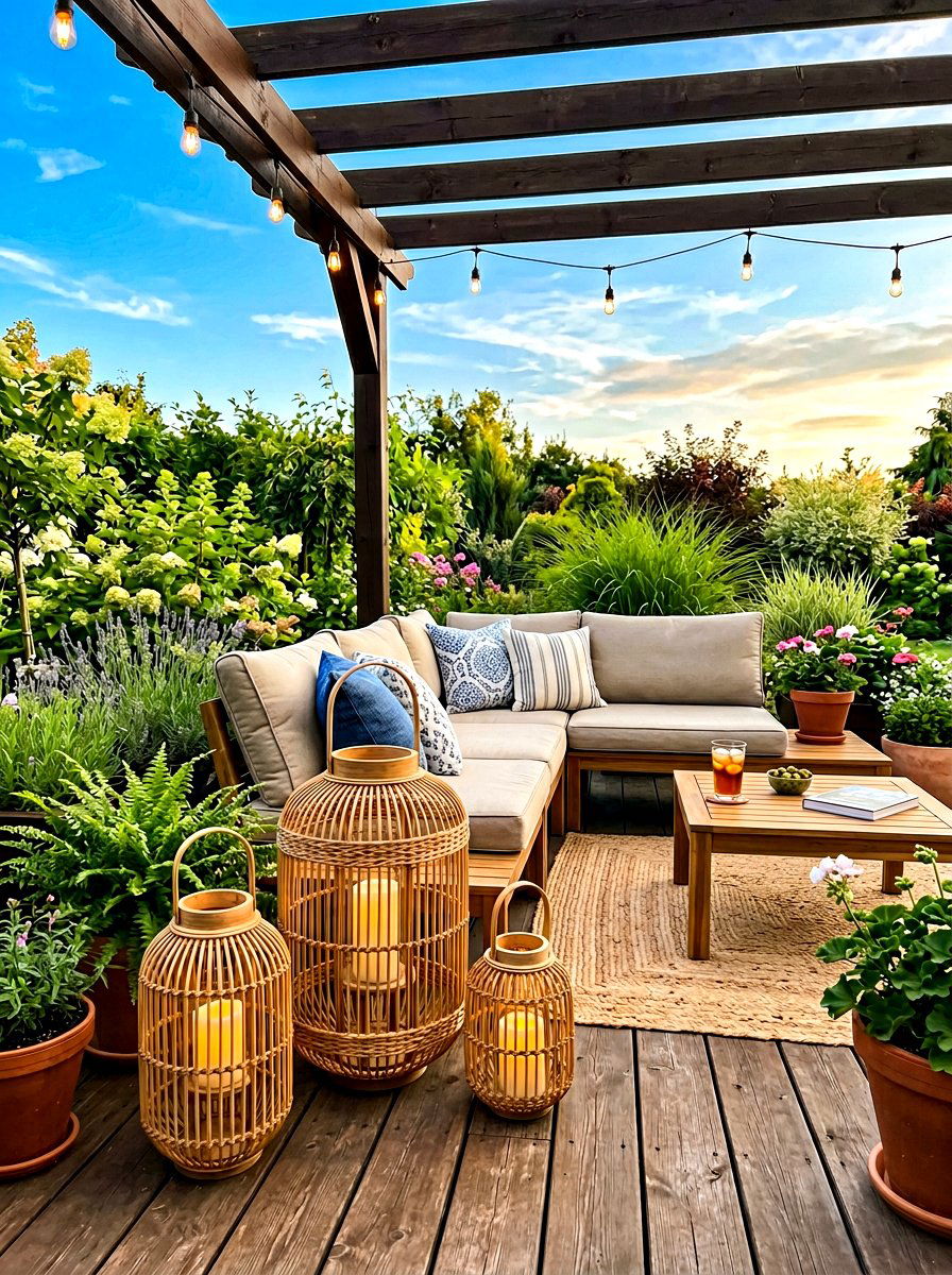 Summer Patio Lantern - 30 lantern decor ideas
