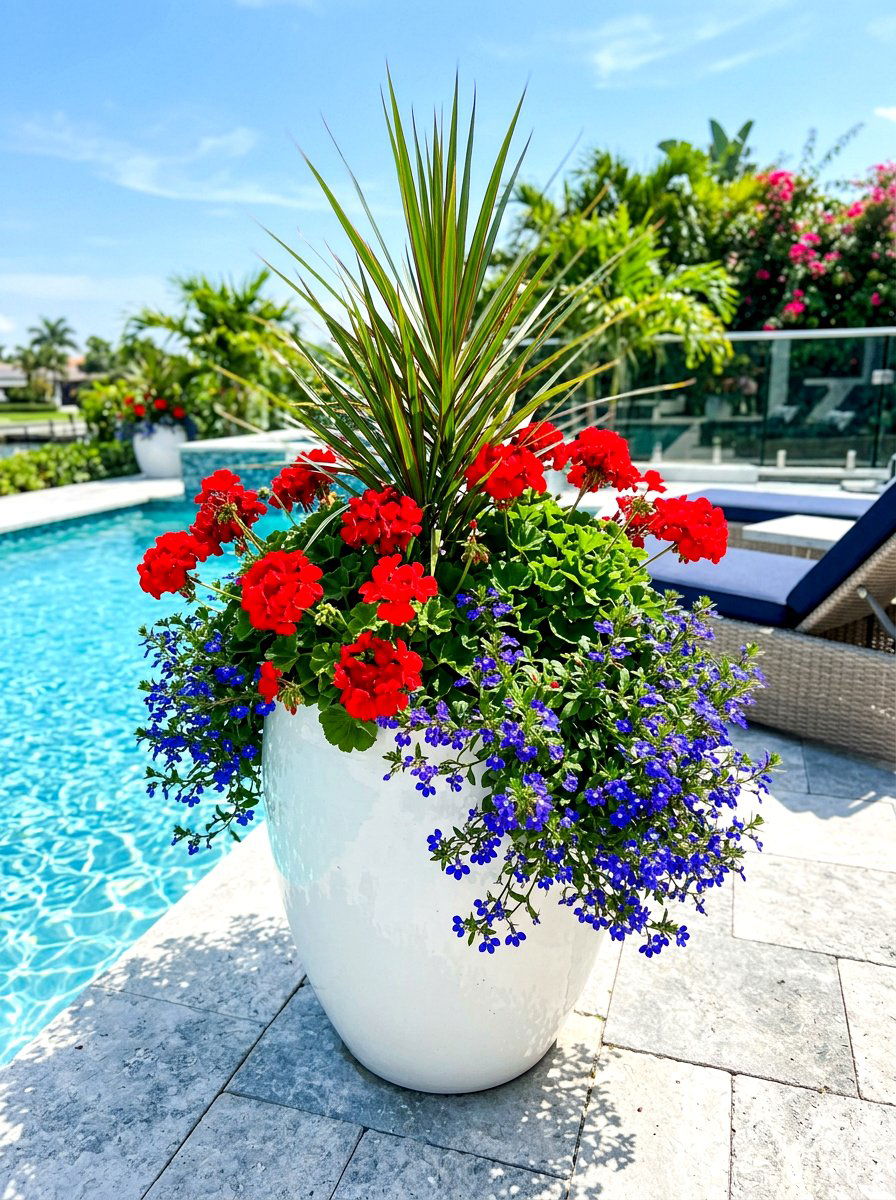 Summer flower pot - 30 mixed container garden ideas
