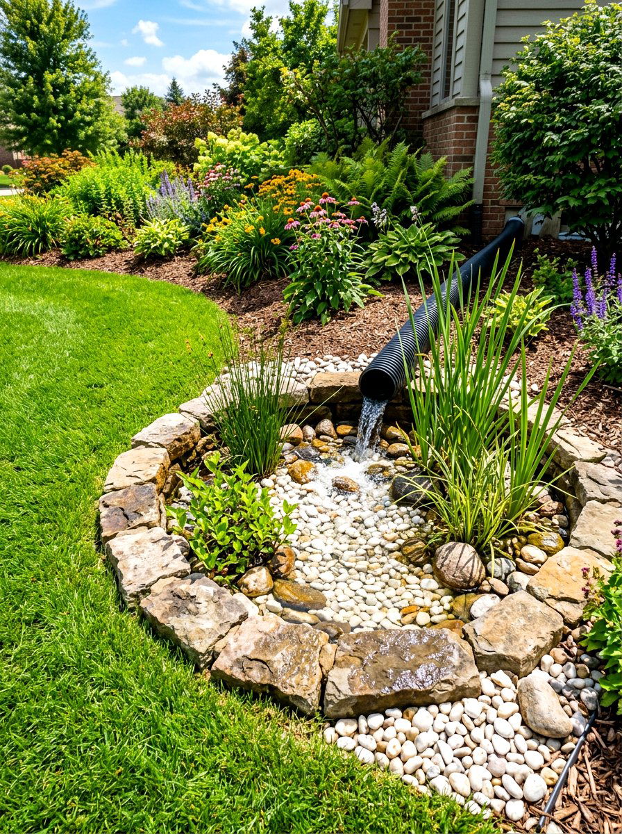 Sump Pump Discharge - 30 drainage landscaping ideas