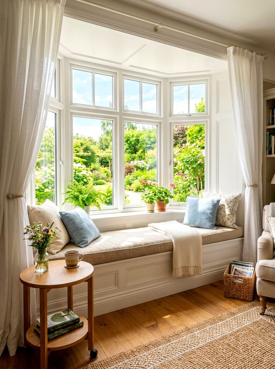 Sun Drenched Window Seat - 30 Nancy Meyers breakfast nook ideas