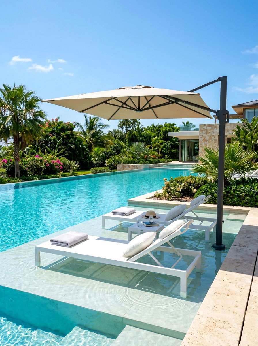 Sun Shelf Lounger - 30 poolside lounge ideas