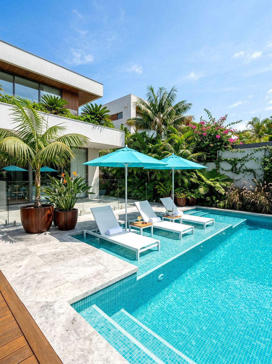 Sun Shelf Pool - 30 pool garden ideas