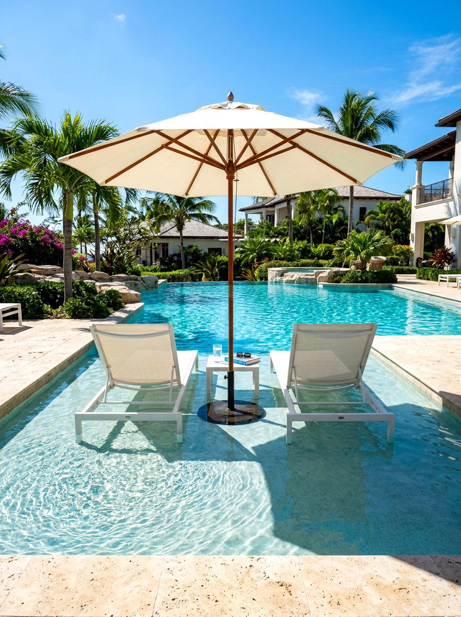 Sun Shelf Tanning Ledge - 30 pool patio ideas
