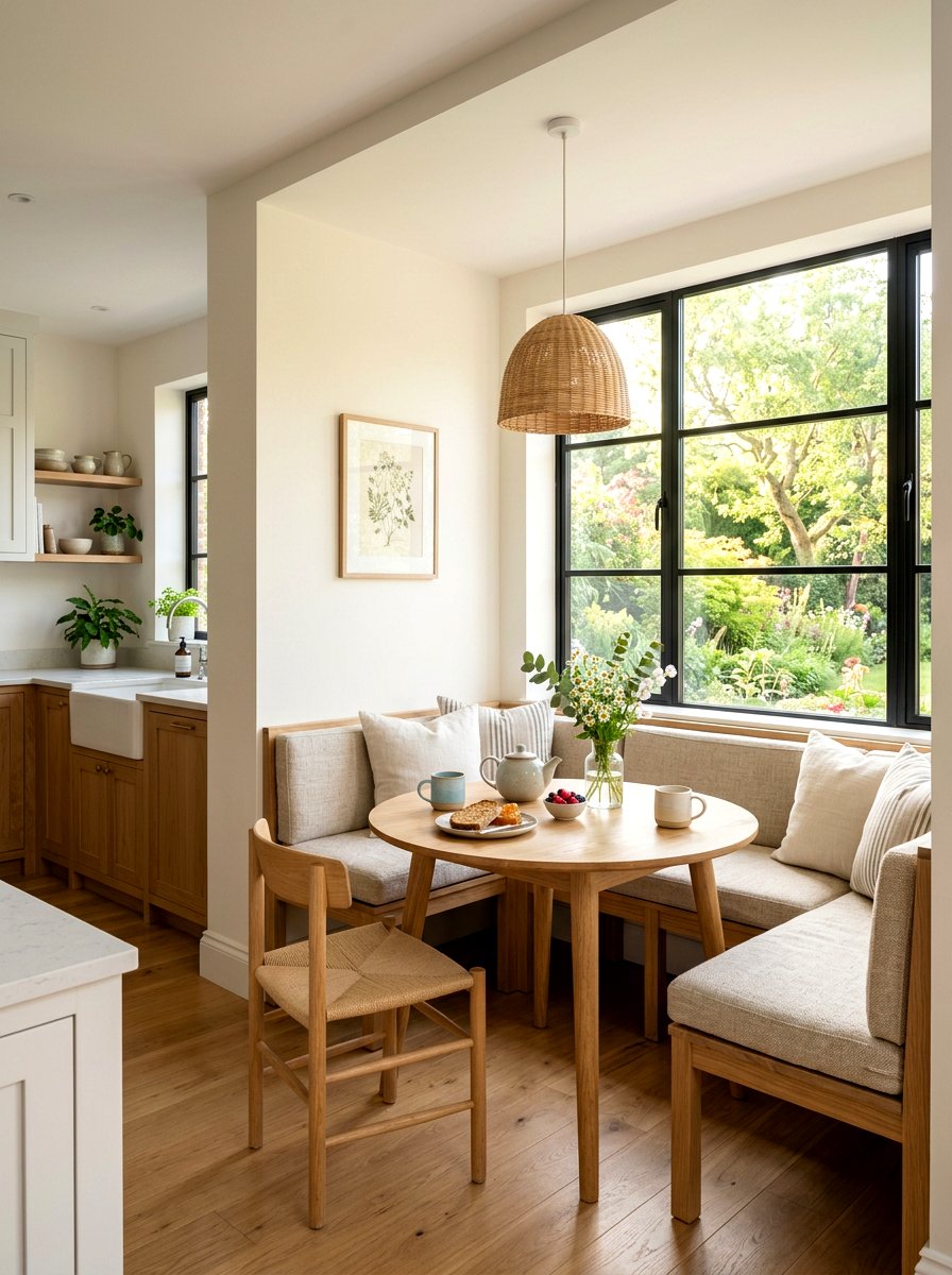 Sun drenched breakfast nook - 30 wabi sabi kitchen ideas