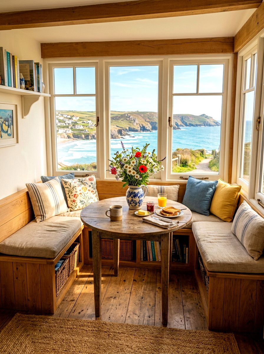 Sun drenched breakfast nook - 30 tomato girl kitchen ideas