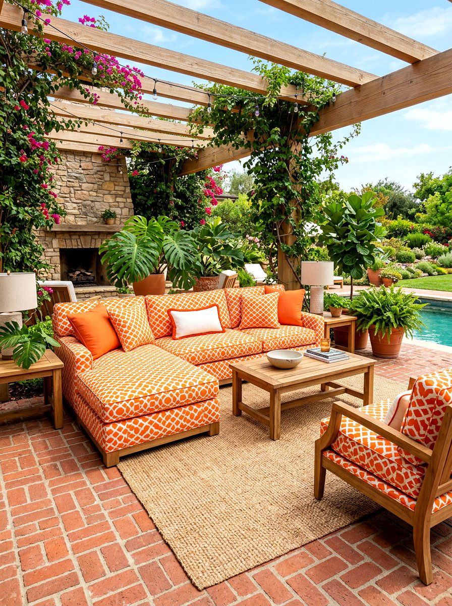 Sunbrella Fabric Sofa - 30 outdoor sectional ideas