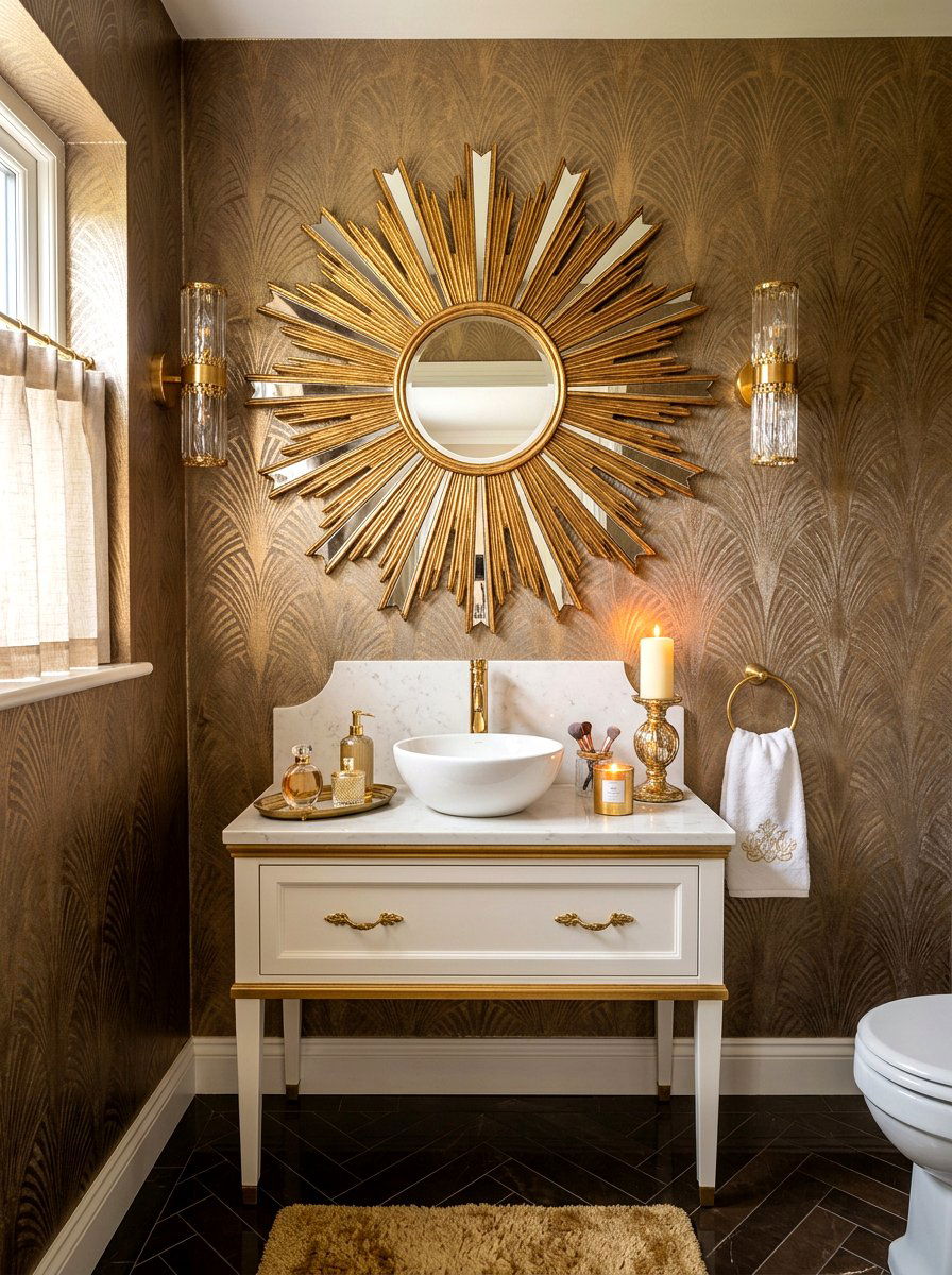 Sunburst Bathroom Mirror - 30 bathroom mirror ideas