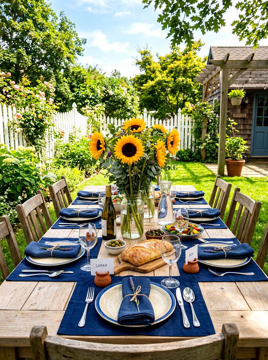 Sunflower Table Theme - 30 summer table setting ideas