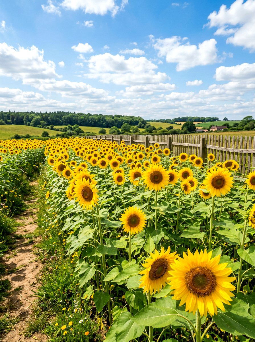 Sunflower patch - 30 flower farm backyard ideas
