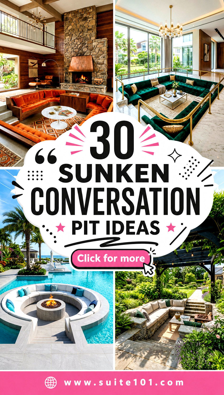 Sunken Conversation Pit Ideas 30 Cozy Layouts for Friends - Sunken Conversation Pit Ideas: 30 Cozy Layouts for Friends