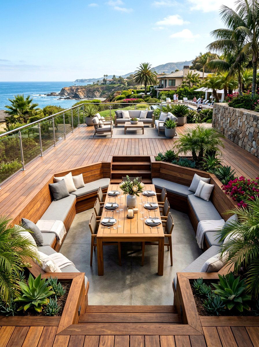 Sunken Deck Dining Zone - 30 deck dining zone ideas