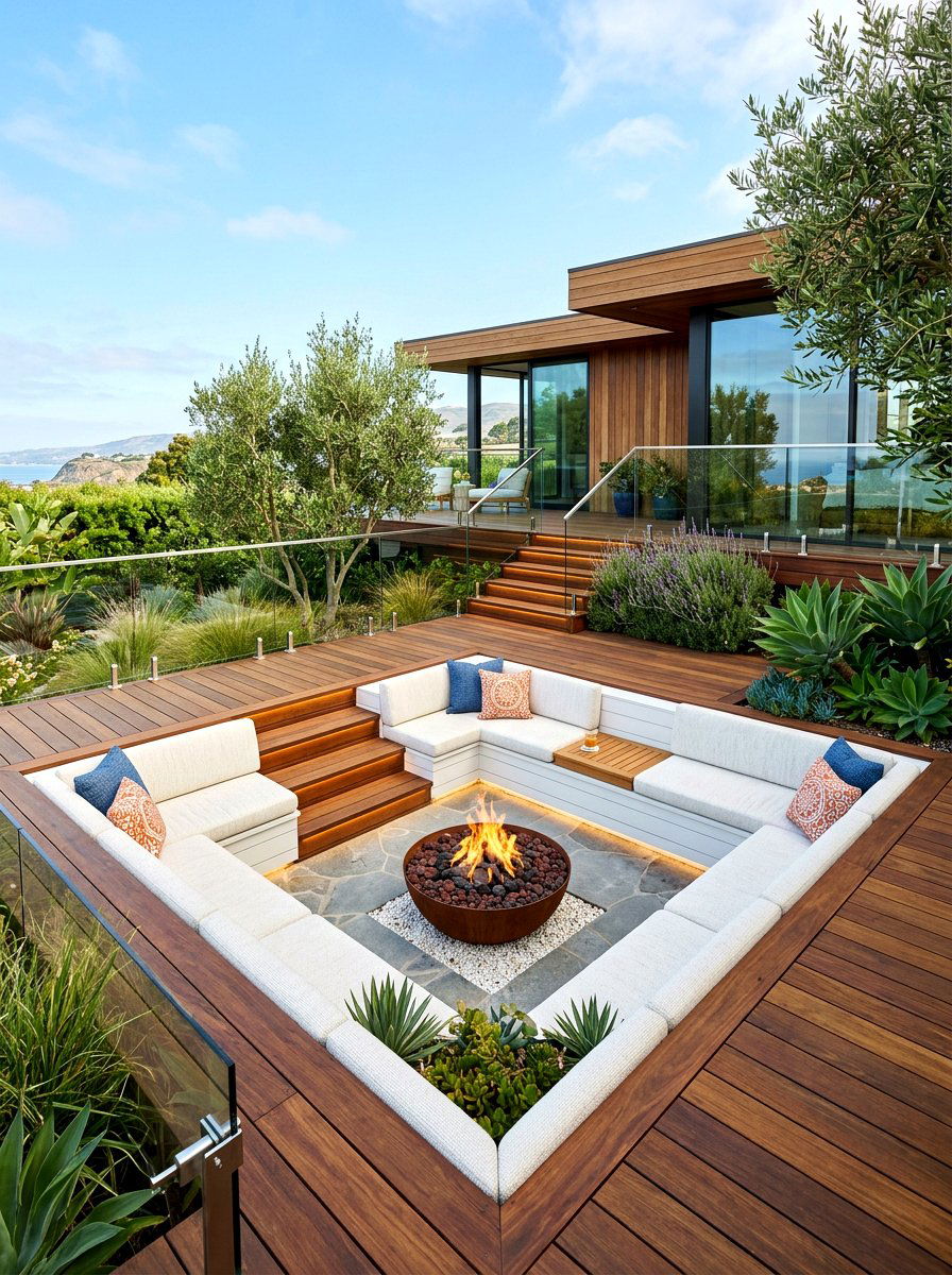 Sunken Deck Lounge - 30 deck seating ideas