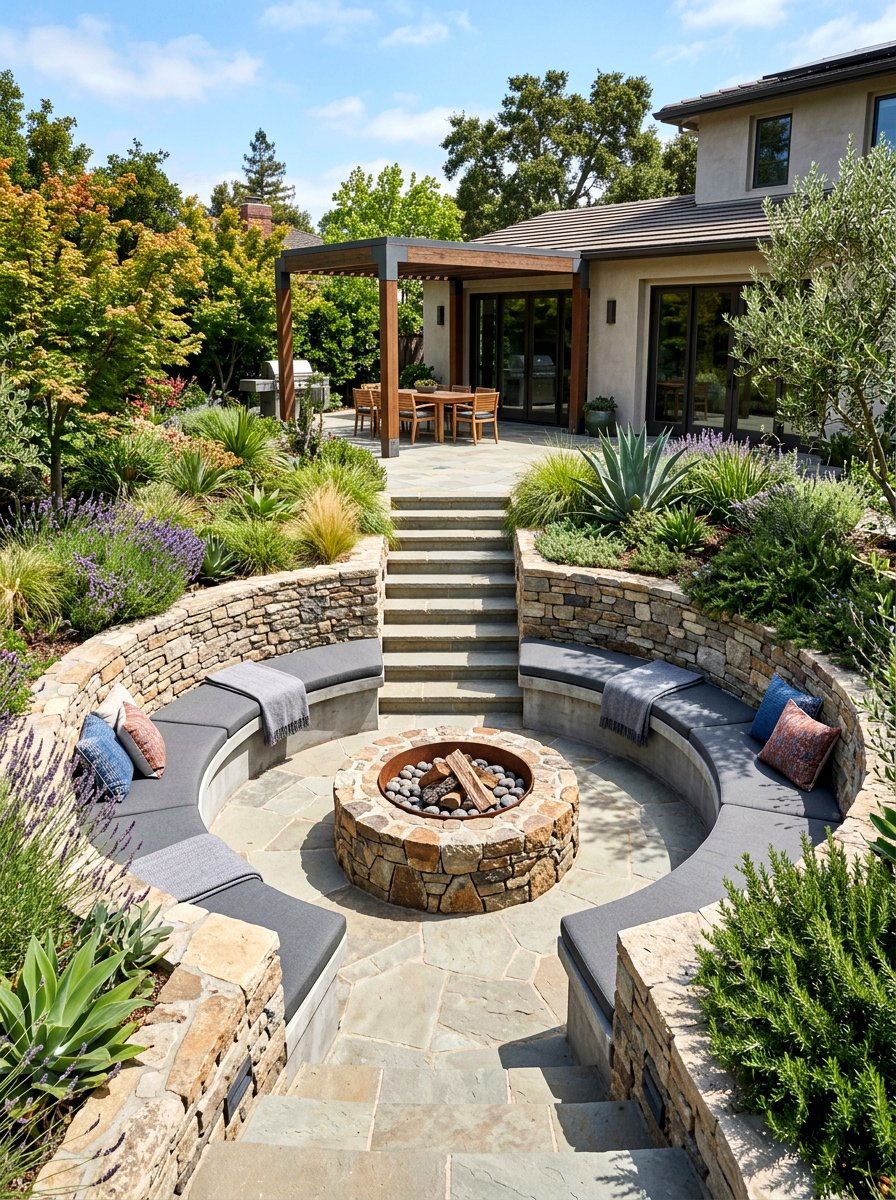 Sunken Fire Pit - 30 budget fire pit ideas