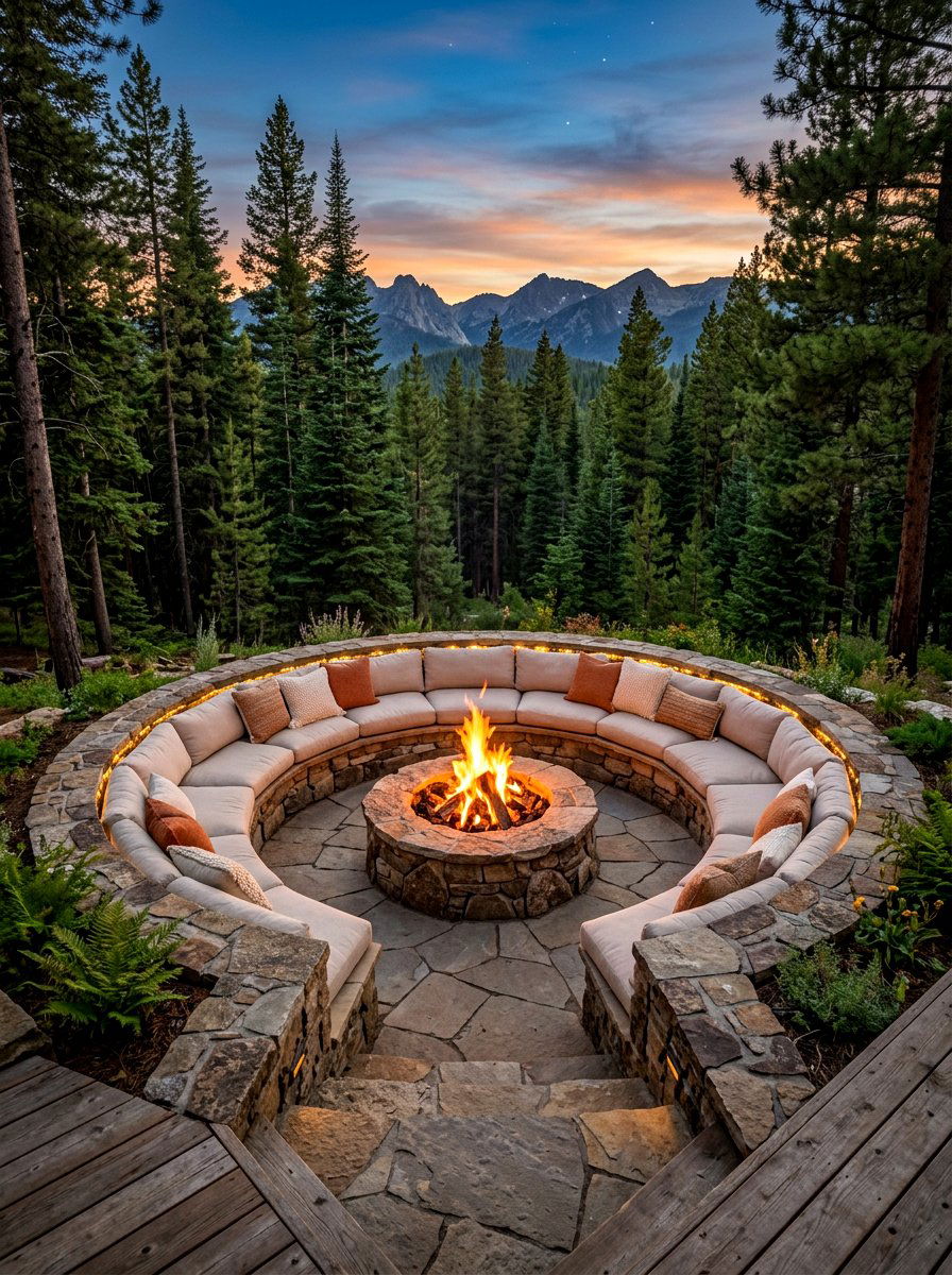 Sunken Fire Pit Cloud Seating - 30 cloud outdoor sofa ideas