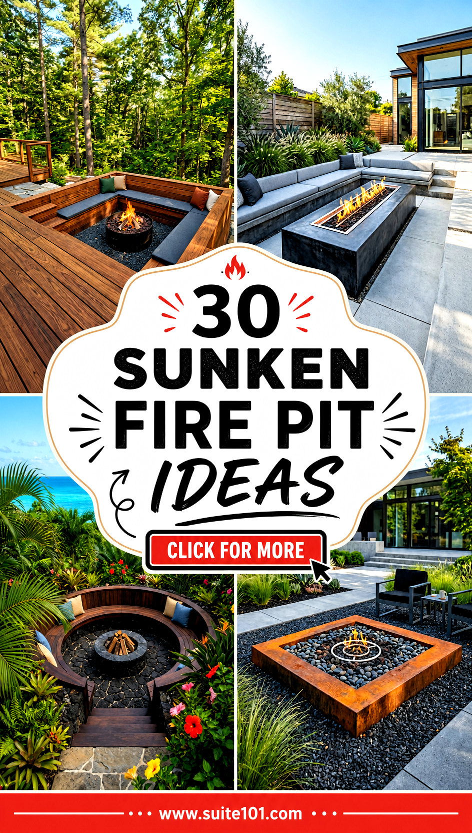 Sunken Fire Pit Ideas 30 Warm Low Seating Spots for Nights - Sunken Fire Pit Ideas: 30 Warm, Low Seating Spots for Nights