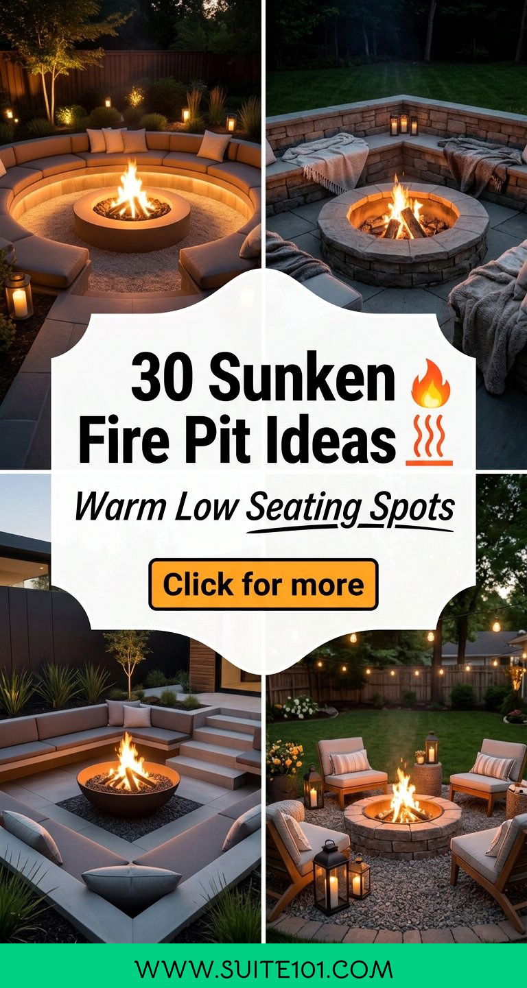 Sunken Fire Pit Ideas 30 Warm Low Seating Spots for Nights - Sunken Fire Pit Ideas: 30 Warm, Low Seating Spots for Nights