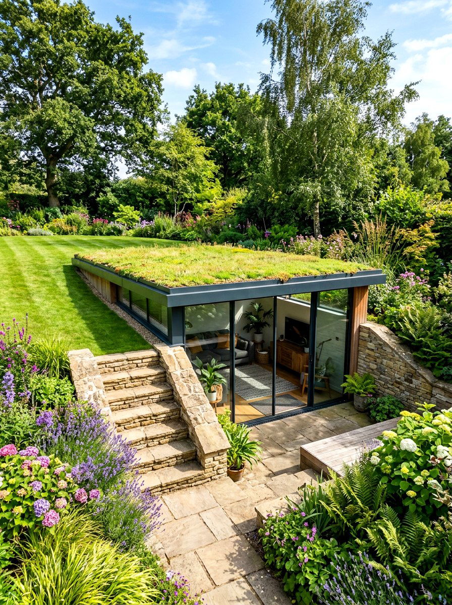 Sunken Garden Room - 30 hidden garden room backyard ideas