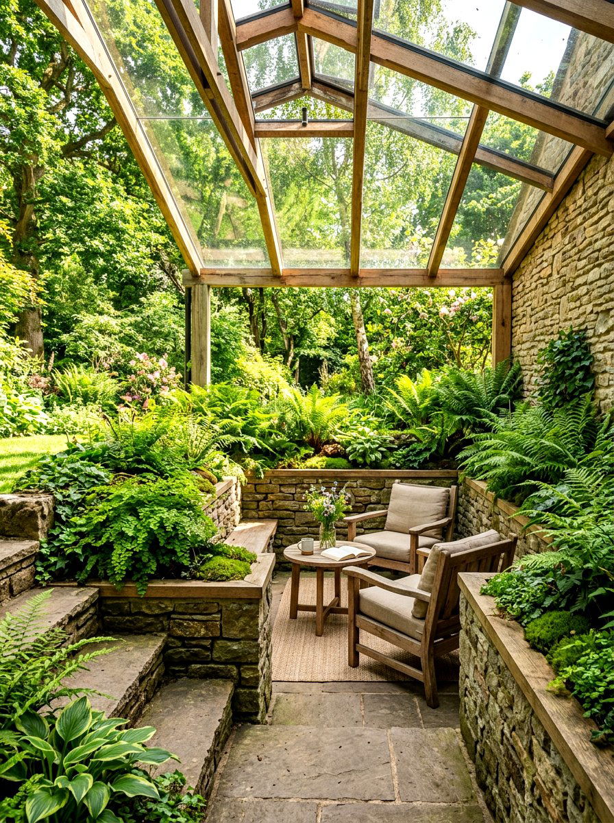 Sunken Garden Room - 30 step down living room ideas