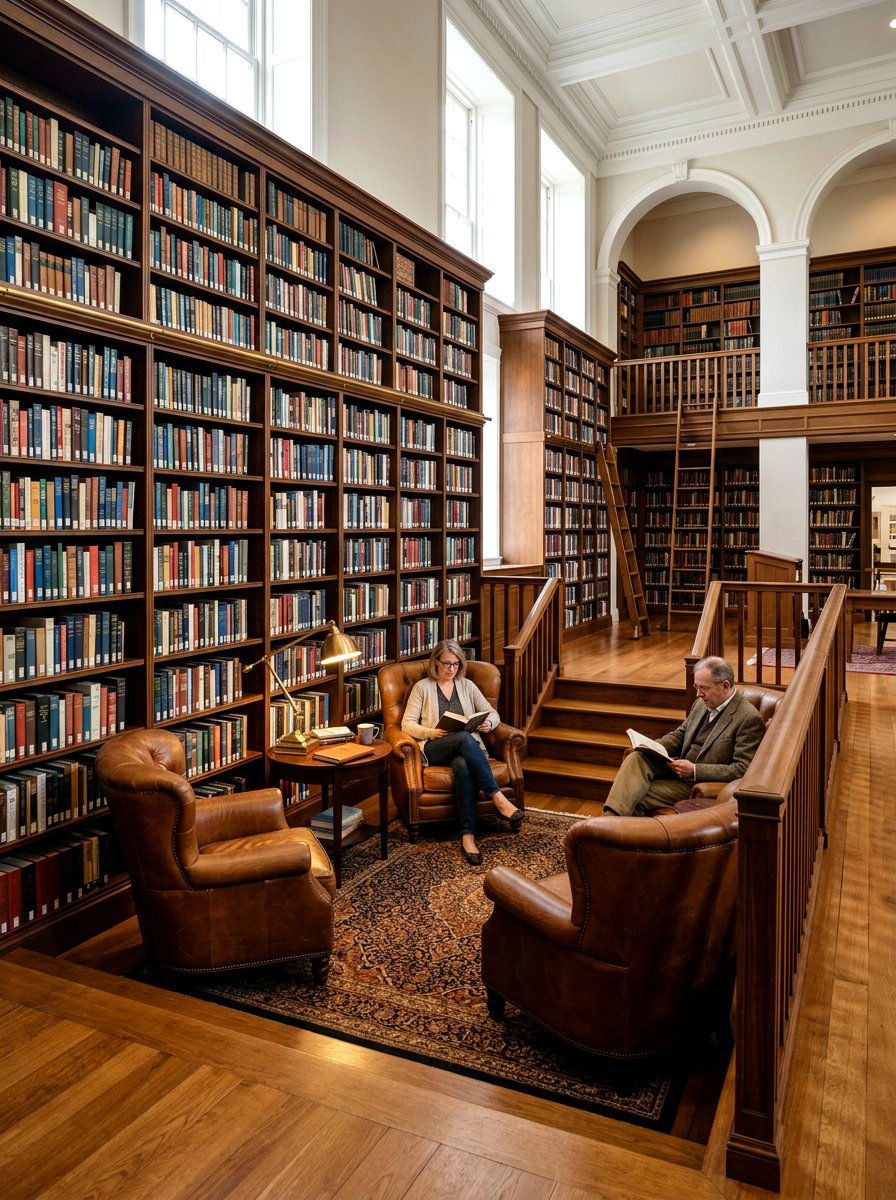 Sunken Library Seating - 30 step down living room ideas