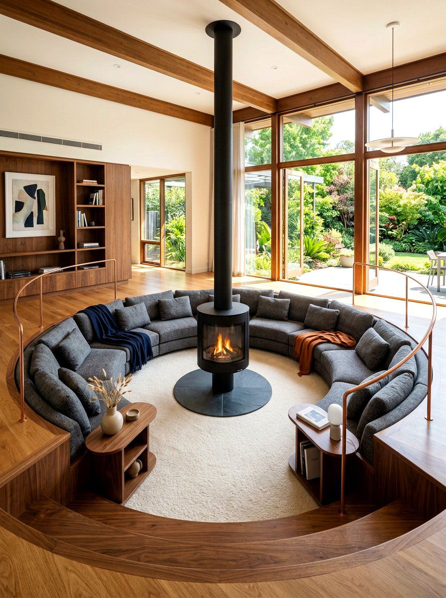 Sunken Living Room - 30 cozy compartmentalized home ideas