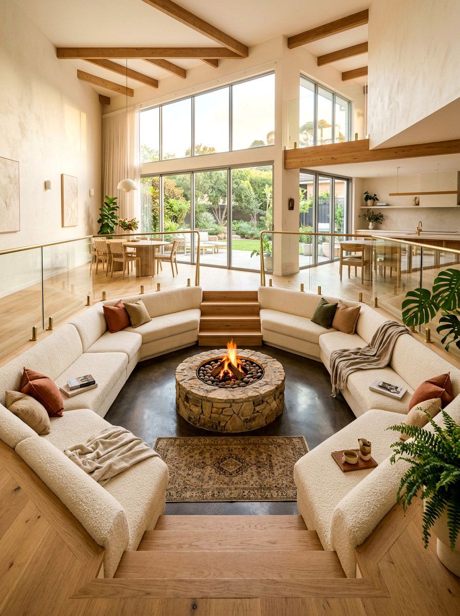 Sunken Living Room - 30 trend forward living room ideas