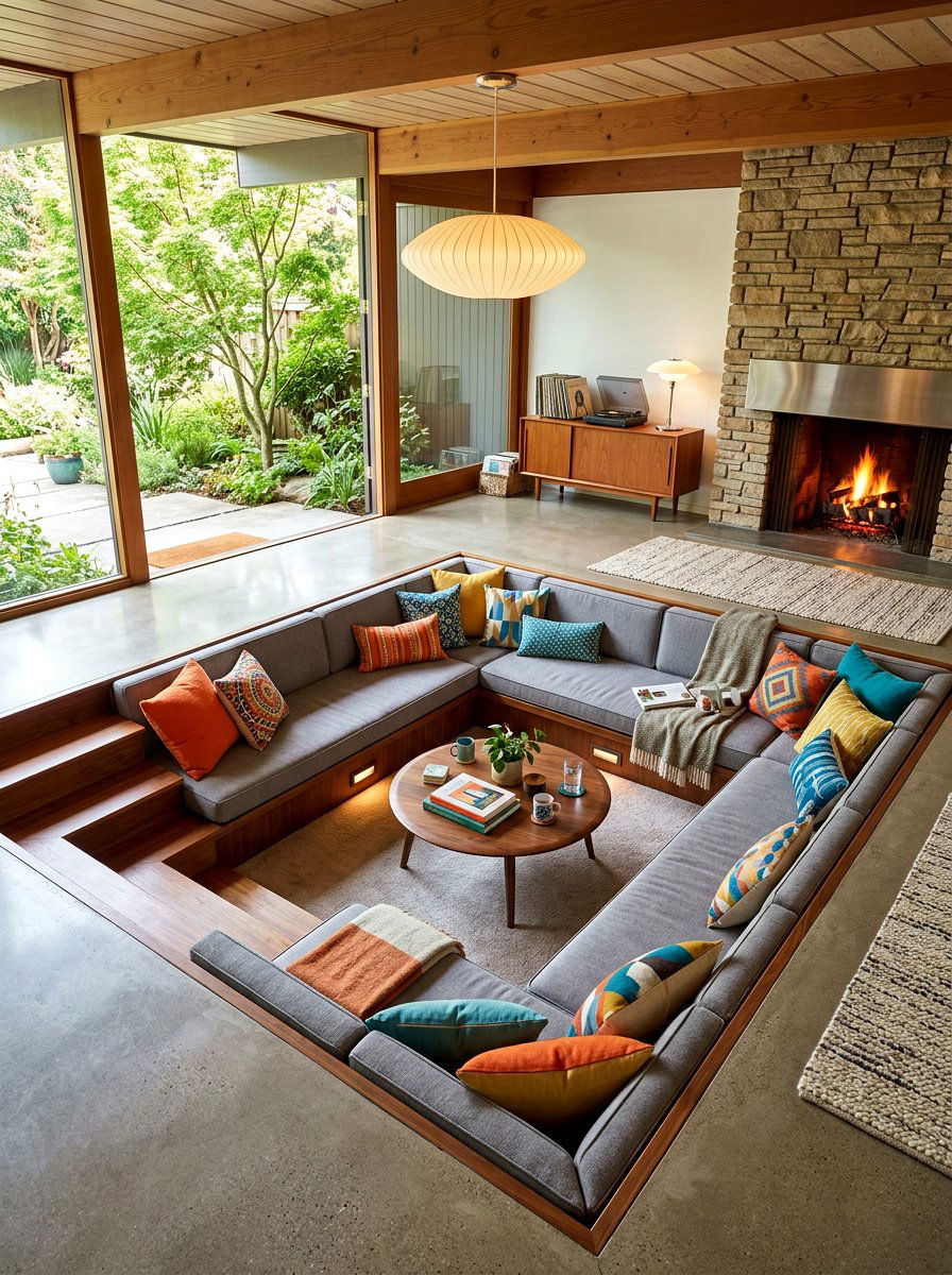 Sunken Living Room - 30 modern living room ideas