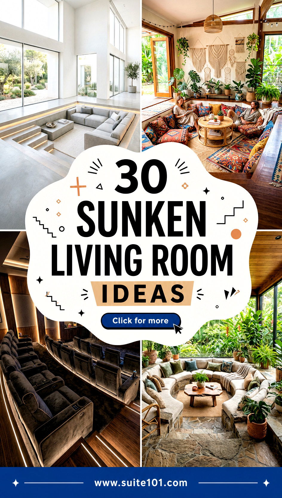 Sunken Living Room Ideas 30 Ways to Add Depth and Comfort - Sunken Living Room Ideas: 30 Ways to Add Depth and Comfort