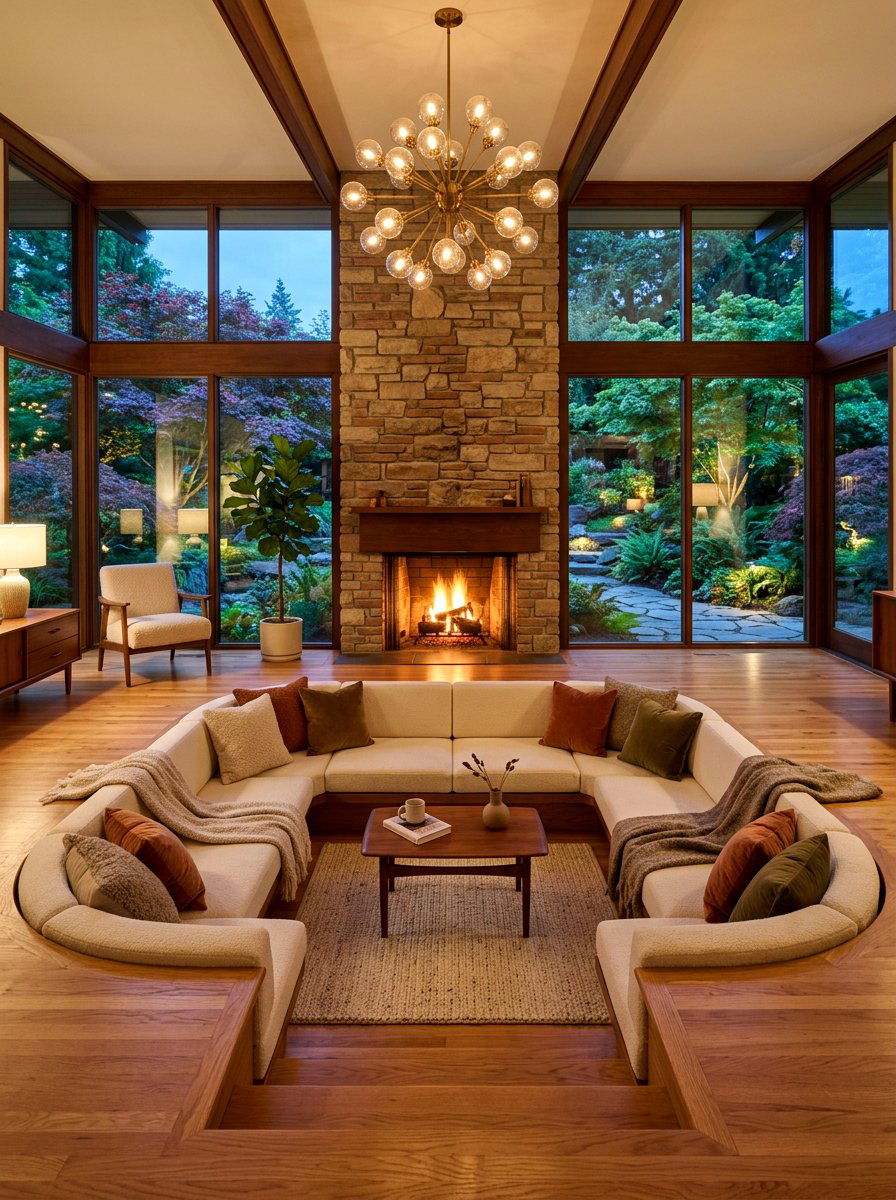 Sunken Living Room Seating - 30 editorial living room ideas
