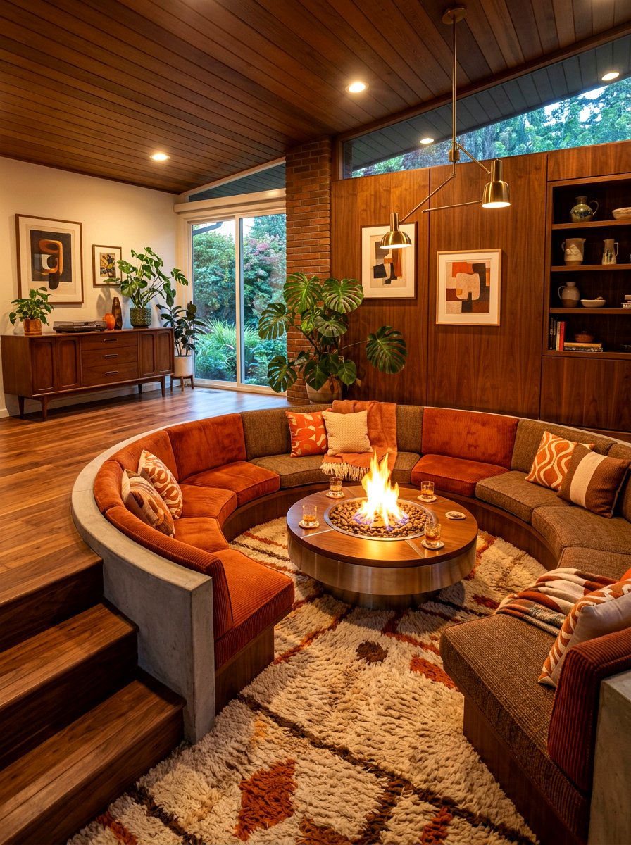 Sunken Living Room Seating - 30 designer showroom living room ideas